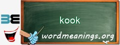 WordMeaning blackboard for kook